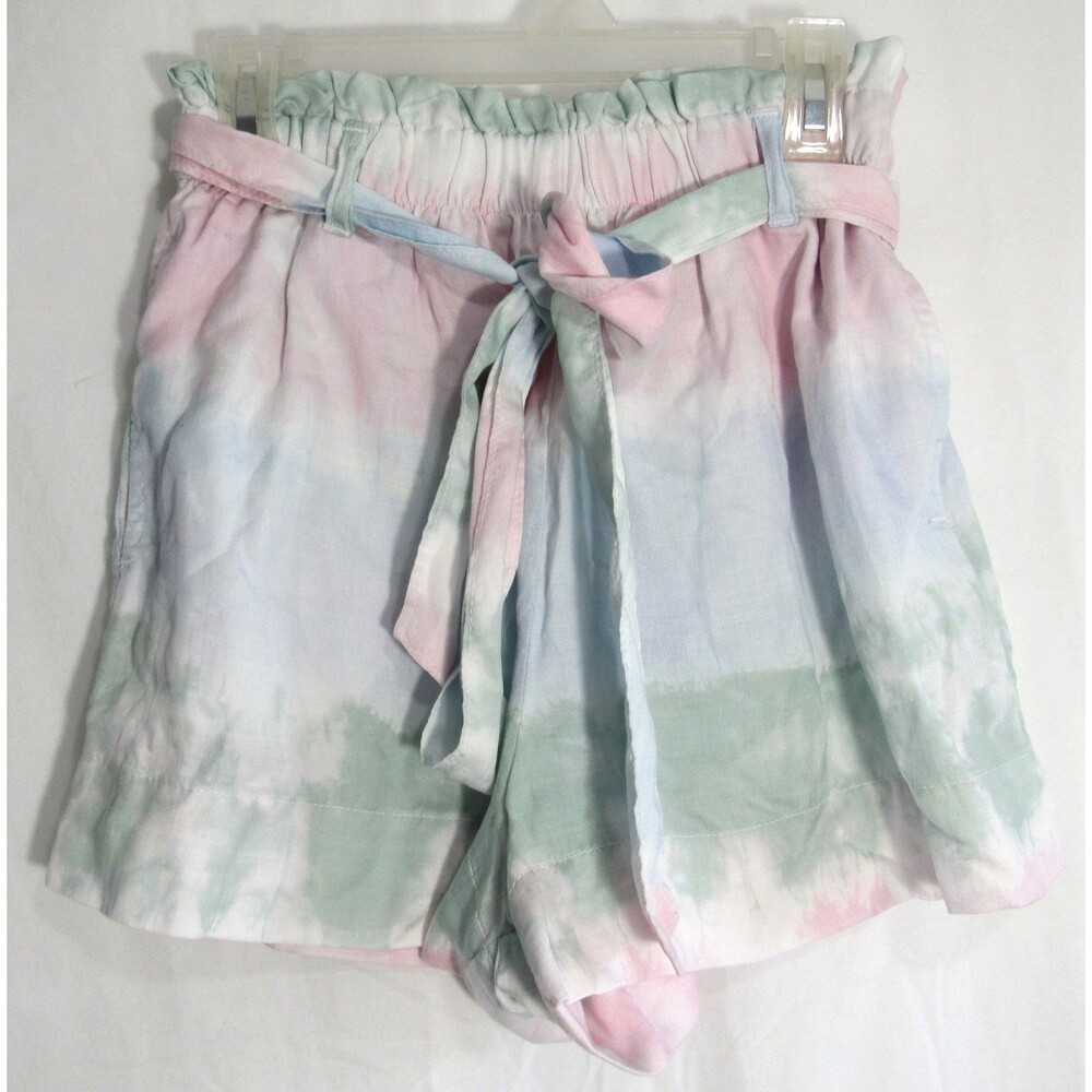 Cloth & Stone Multicolored Tie Dye Pastel Elastic Tie Waist Shorts Size XS EUC